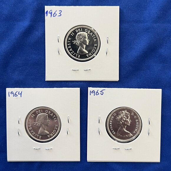 Uncirculated Set of 9 Silver 1960 to 1968 25¢ Canada Quarters! - Picture 6 of 16